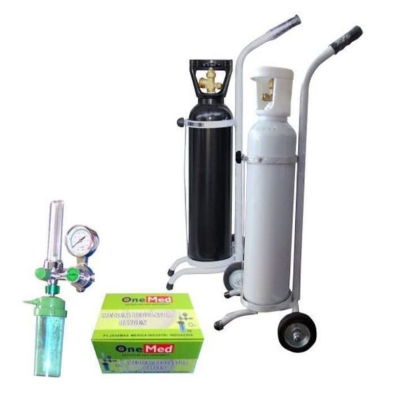 Jual Oxygen 1m3 Lengkap Dengan Regulator Trolly Tabung Oksigen Selang Shopee Indonesia 