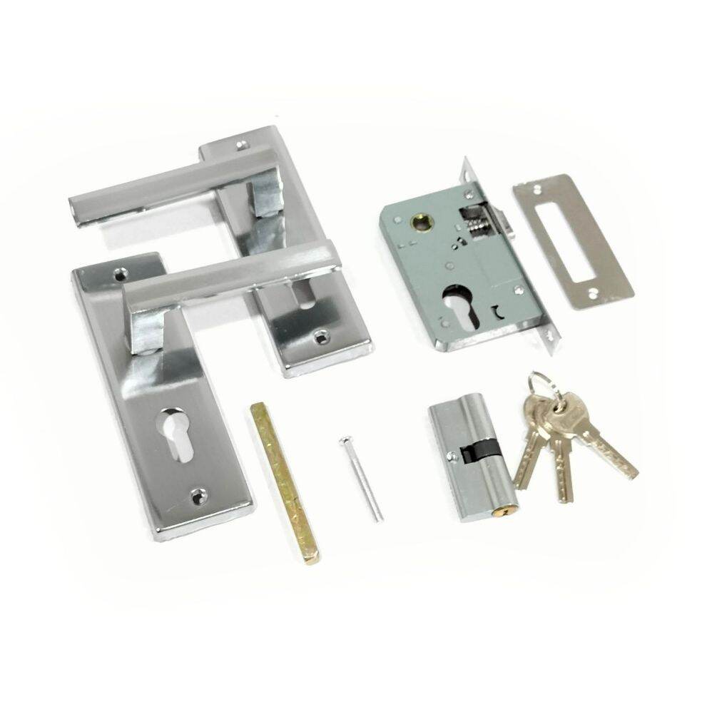Handle Kecil Set Minimalis Kotak Putih / Handel Kunci Pintu Rumah