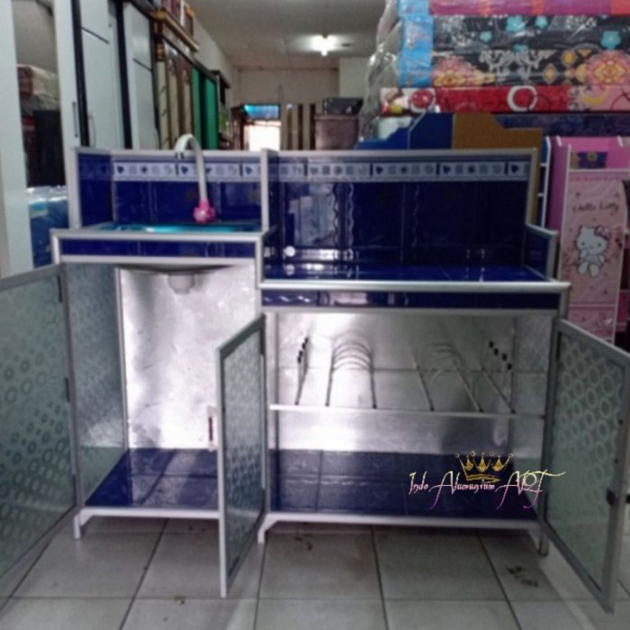 Wastafel Cuci Piring / Rak Piring Mebel Bahan Aluminium