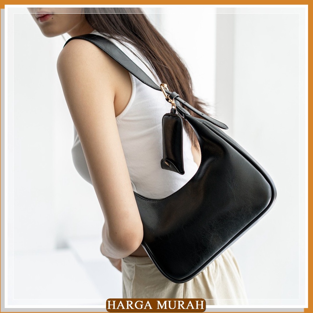 ⭐ Polaji ⭐ Sjh142 Tas Selempang Wanita Sling Bag Tas Selempang Ke BT641 Beliya Reni Bag Black