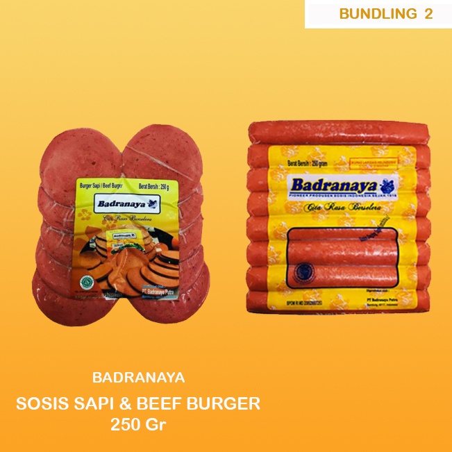 

Soes Merdeka Badranaya Sosis Sapi + Beef Burger 250gr |Bundling 2