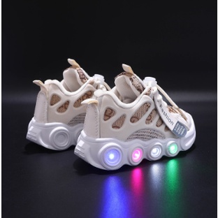 Sepatu Anak led sneaker laki laki perempuan lampu nyala new korea 9991