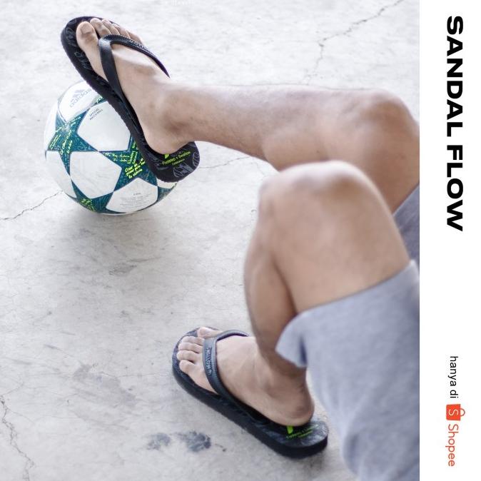 Footstep Footwear X Swallow Sandal Jepit pria wanita Flow Black footste33 Ayo Beli