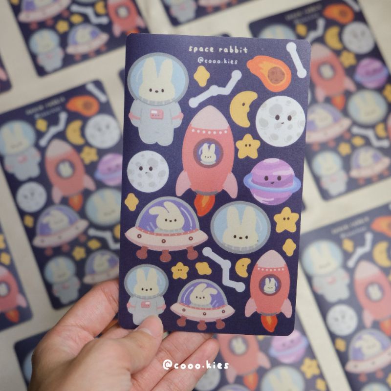 

COOO.KIES - space rabbit sticker sheet
