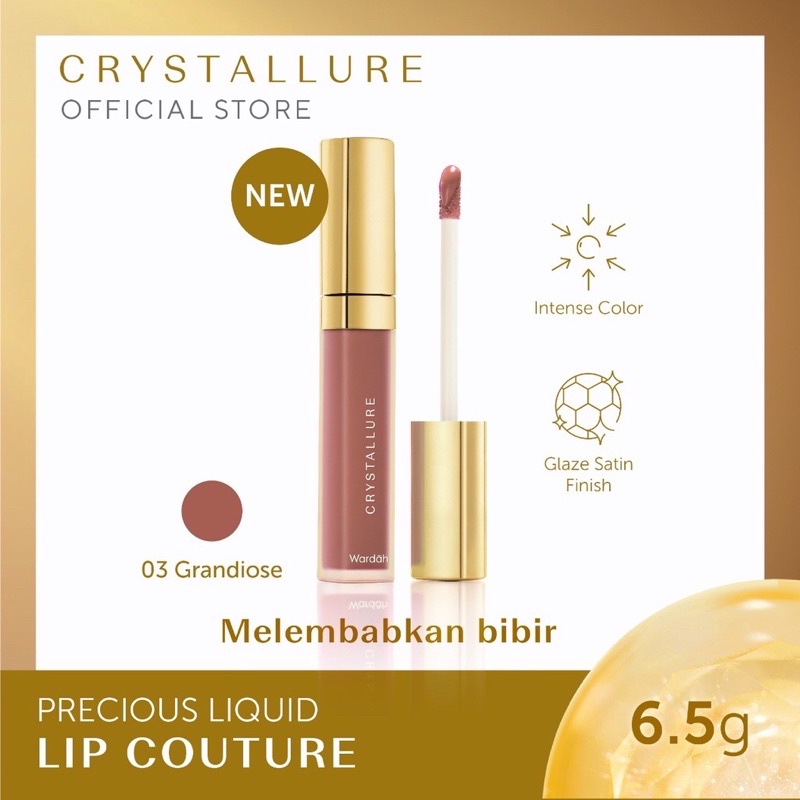 CRYSTALLURE BY WARDAH LIP CREAM 03 GRANDIOSE - LIPSTIK CRYSTALLURE