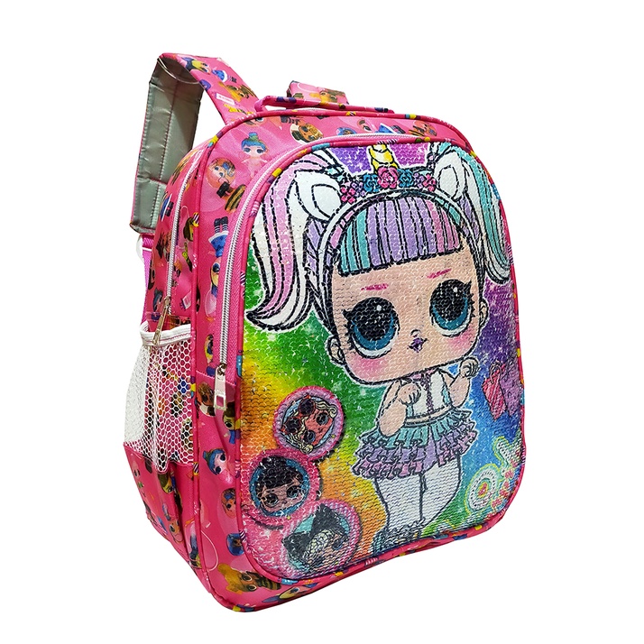 MOONDE TAS RANSEL SEQUIN / USAP 2 GAMBAR BERUBAH KARAKTER KARTUN L.O.L - FROZEN ELSA LUCU ANAK PEREMPUAN SEKOLAH TK/SD TERBARU !!!