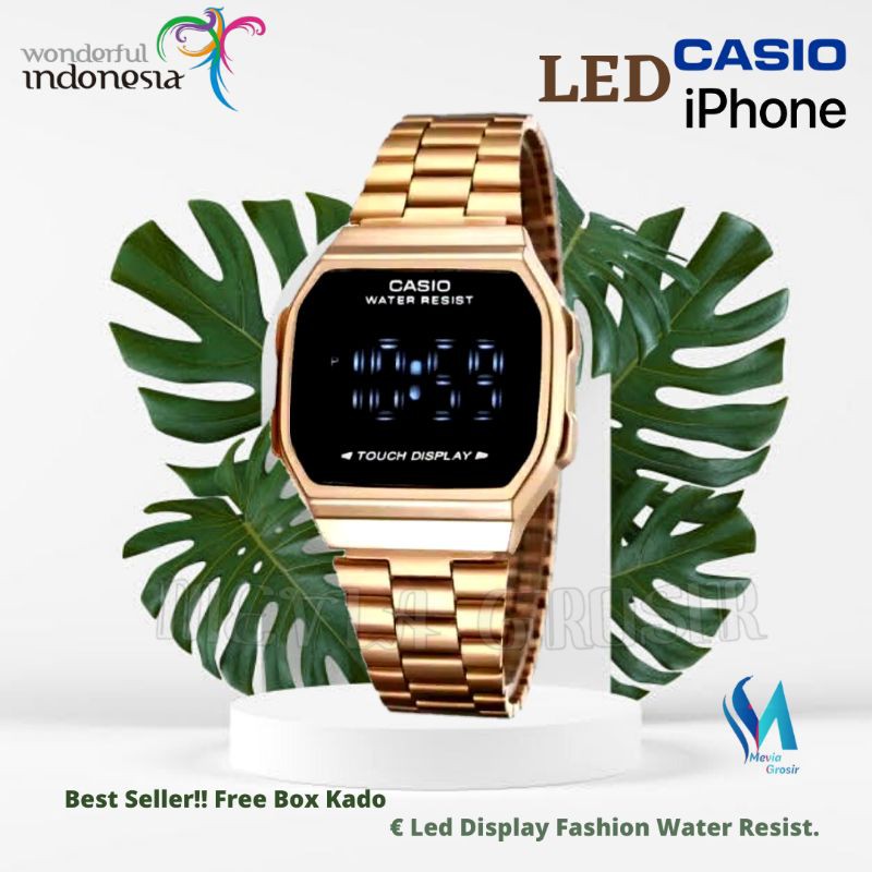 JAM TANGAN LED DIGITAL FASHION  IPHONE TEENAGER(REMAJA) LUXURY DISPLAY LED WATCH  WANITA PRIA