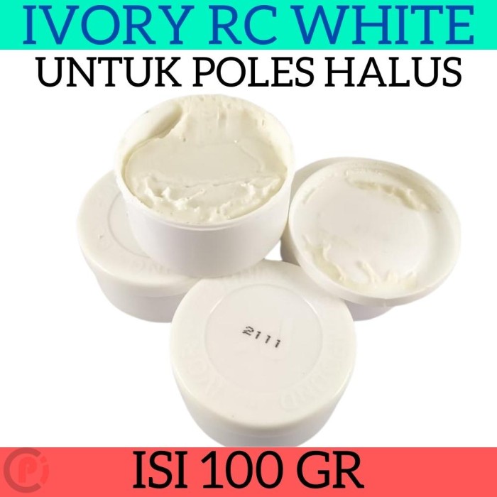 IVORY Rubbing Compound RC White Putih Poles Mobil Baret Halus 100gr