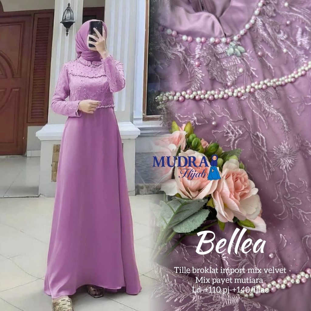 TERBARU GAMIS BRUKAT BELLEA ORI BY MUDRA HIJAB