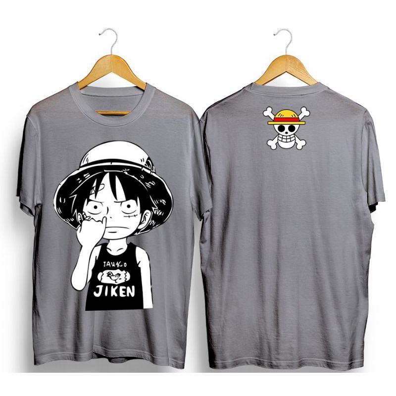 T-SHIRT BAJU DISTRO KATUN PRIA / WANITA LUFFY NGUPIL MISTY