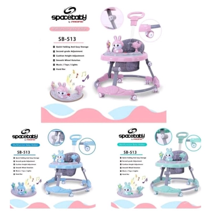 SpaceBaby Smartstar Family Baby Walker Lucu