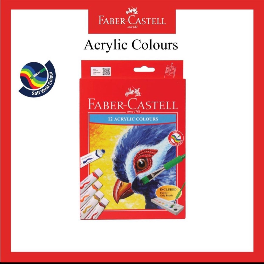 

cat akrilik crayon isi 12 fabercastell