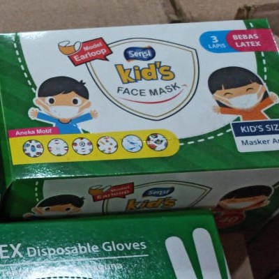 Masker Sensi Anak Earloop isi 40pcs / Masker Anak / Masker Sensi Kids