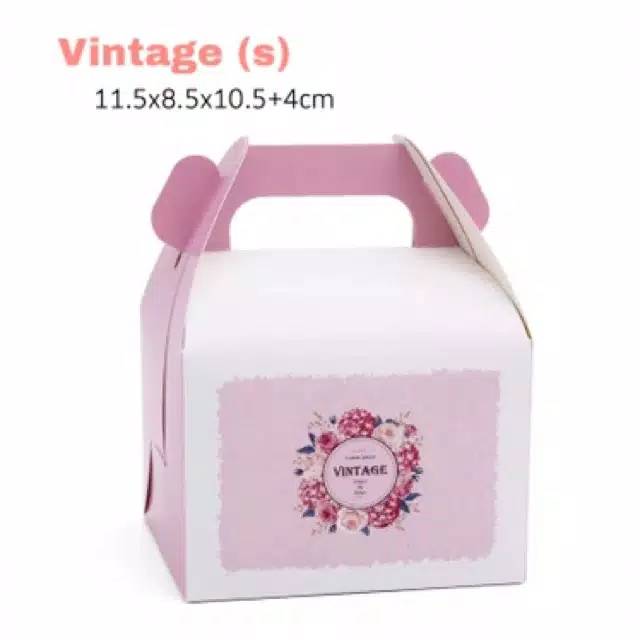 Gable box motif ukuran small motif mewah unicorn,vingtage pink