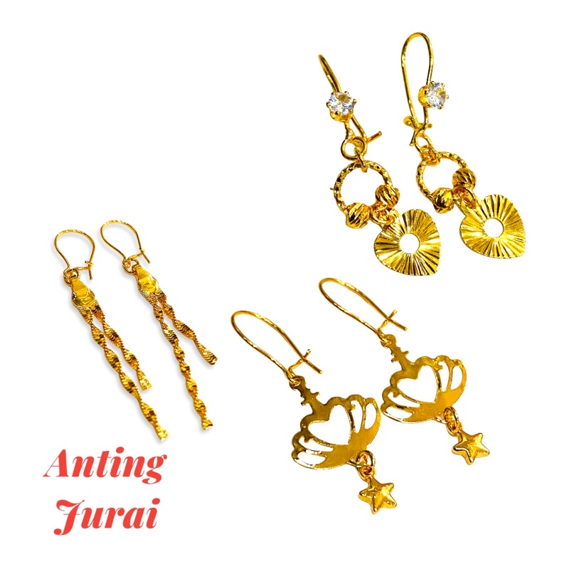 anting jurai//anting//perhiasan lapis emas//anting wanita