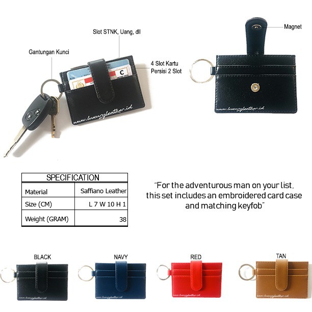 LUXTHER - KEYCHAIN STNK | Dompet Kartu Tipis | Gantungan Kunci Mobil Motor