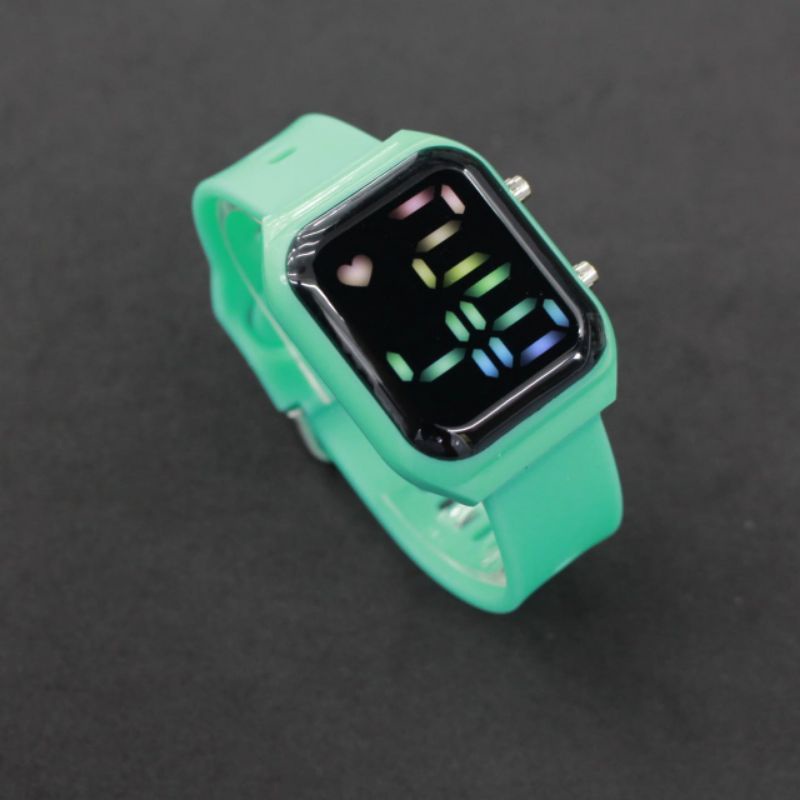 Jam Tangan Wanita LED Digital Watch A2 Colorfull Rainbow Light / jam tangan LED Digital wanita pria