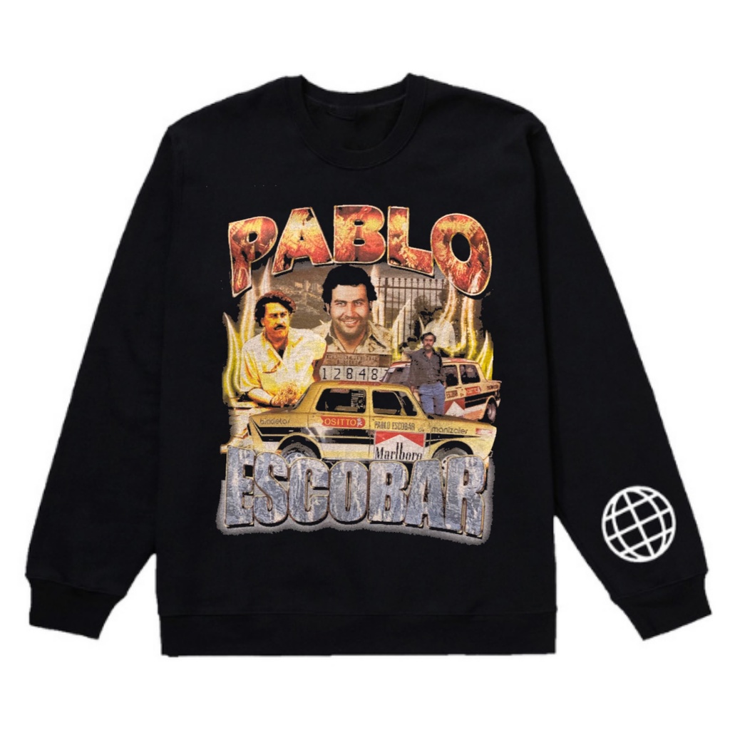 Jual Psycho Crucify "Pablo Escobar" Crew Neck Sweater | Narcos | Jaket