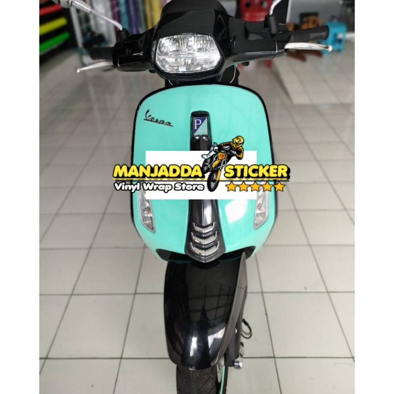 Stiker skotlet hijau mint tosca gllosy kualitas super premium bahan mudah untuk dipasang