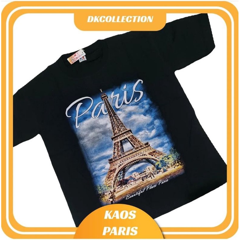 Kaos paris hitam baju paris oleh oleh paris souvenir negara paris perancis eropa