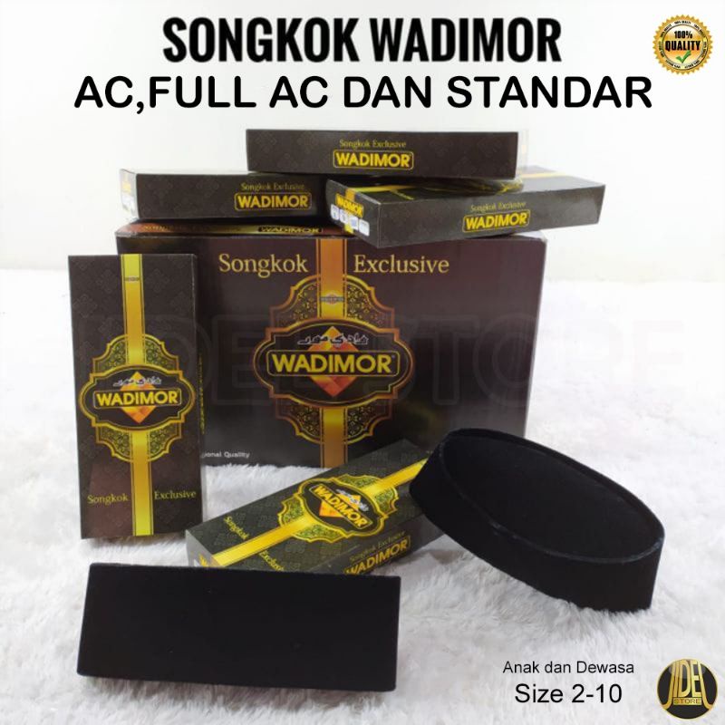 Peci Hitam/ Songkok Hitam Wadimor Original Variasi Ukuran Murah