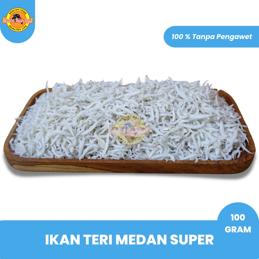 

Ikan Asin Kering Teri Medan Putih Halus Kualitas Super 100 Gram