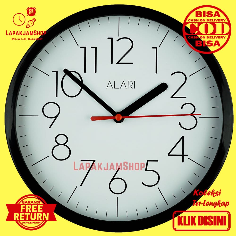 Jam Dinding Minimalis Modern Alari AL1189 Hiasan Dinding rumah