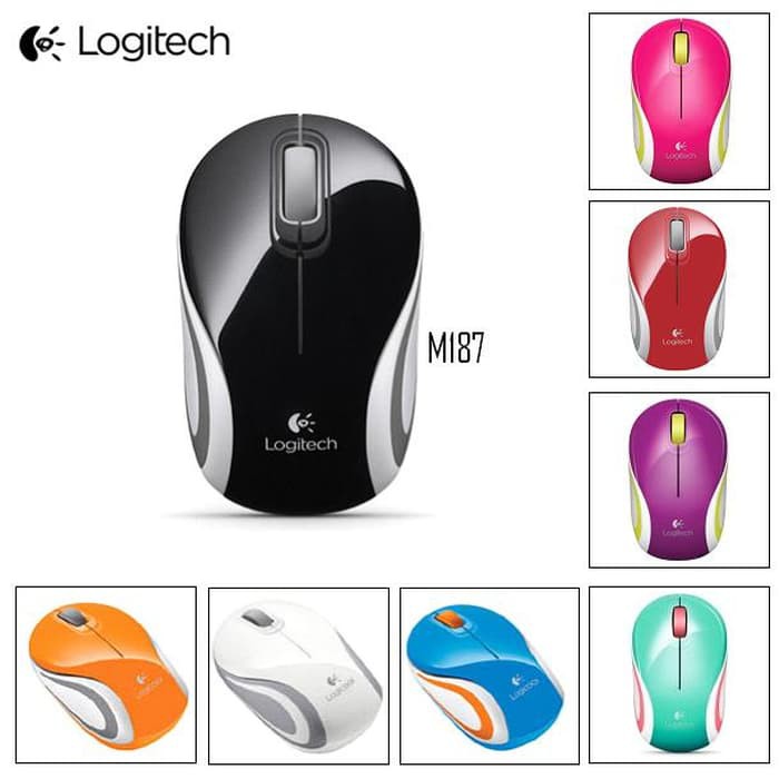 READY AGAN Mouse Wireless Logitech M187 Original / Mouse Logitech M187 MANTUL