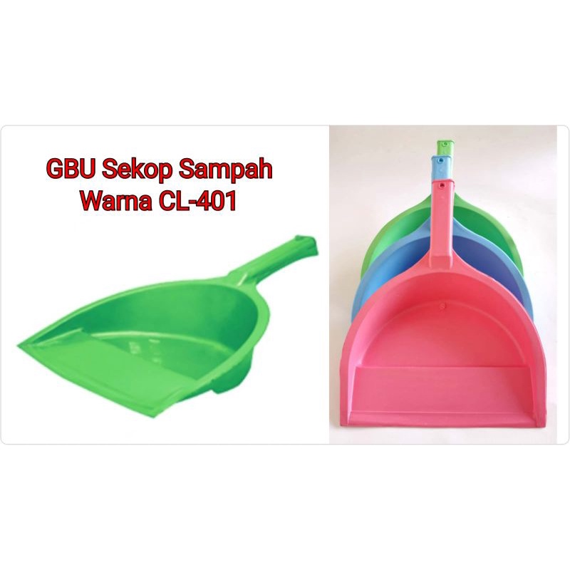 GBU Plast Serok Pengki Sampah Pendek Mobil Mini Warn CL-401