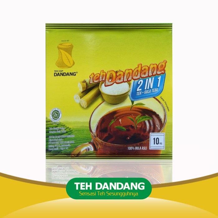 

teh-daun- teh dandang 2 in 1 - teh gula tebu 1 box/10 bungkus -daun-teh.