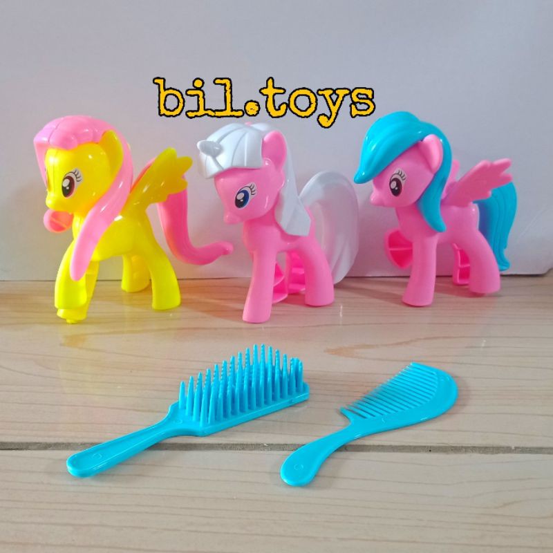 KUDA PONI FIGURE MAINAN ANAK MURAH 3 PCS LITTLE PONY