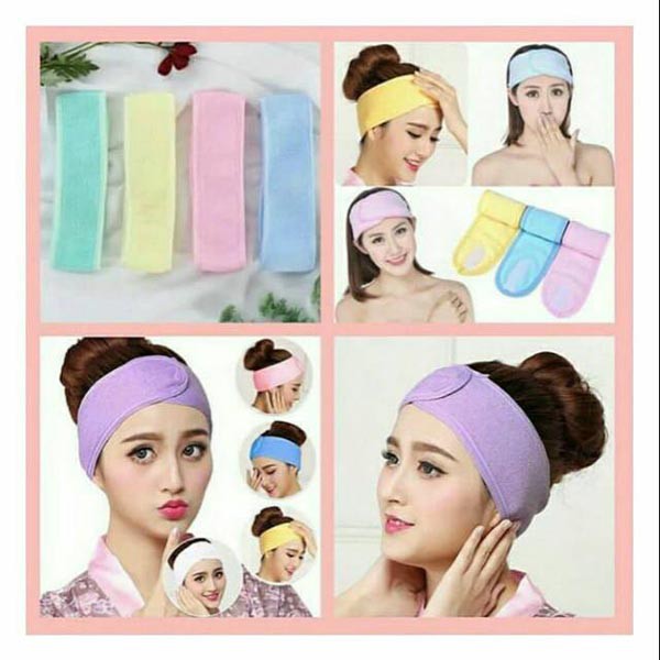 Bando Masker Hairband Facial Handuk Bando Souvenir Bandana Ala Korea