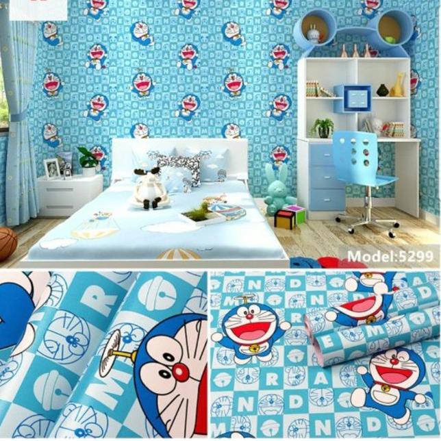 6YR Motif DORAEMON  Kotak Wallpaper  Sticker Dinding 