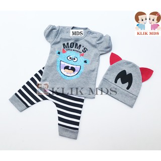 Klik Mds Setelan Baju  Anak  Bayi Atasan  Dan Celana Motif 