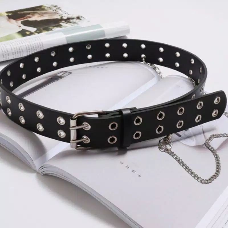 BISA COD RING BELT KOREA GRUNGE DOUBLE EYELET