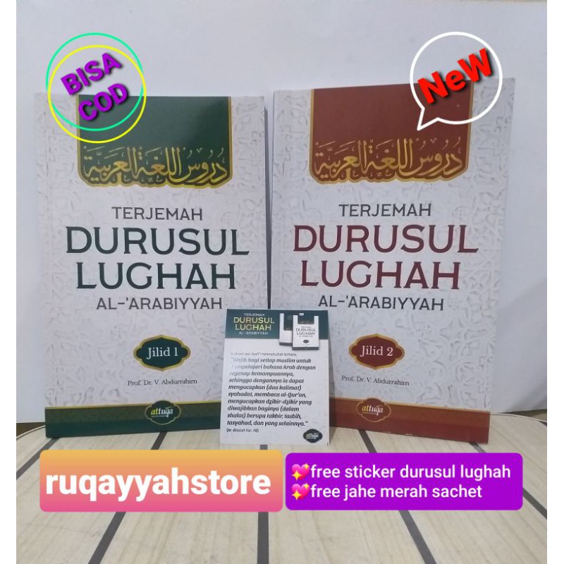 termurah paket terjemah durusul lughah jilid 1&2 original