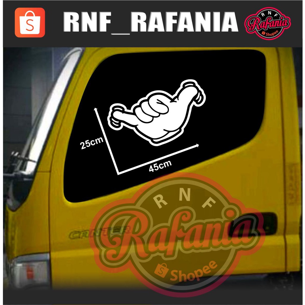 STICKER STICKER KACA PINTU MOBIL TRUCK/PICK UP/L300 SHAKA BRAH STIKER TANGAN