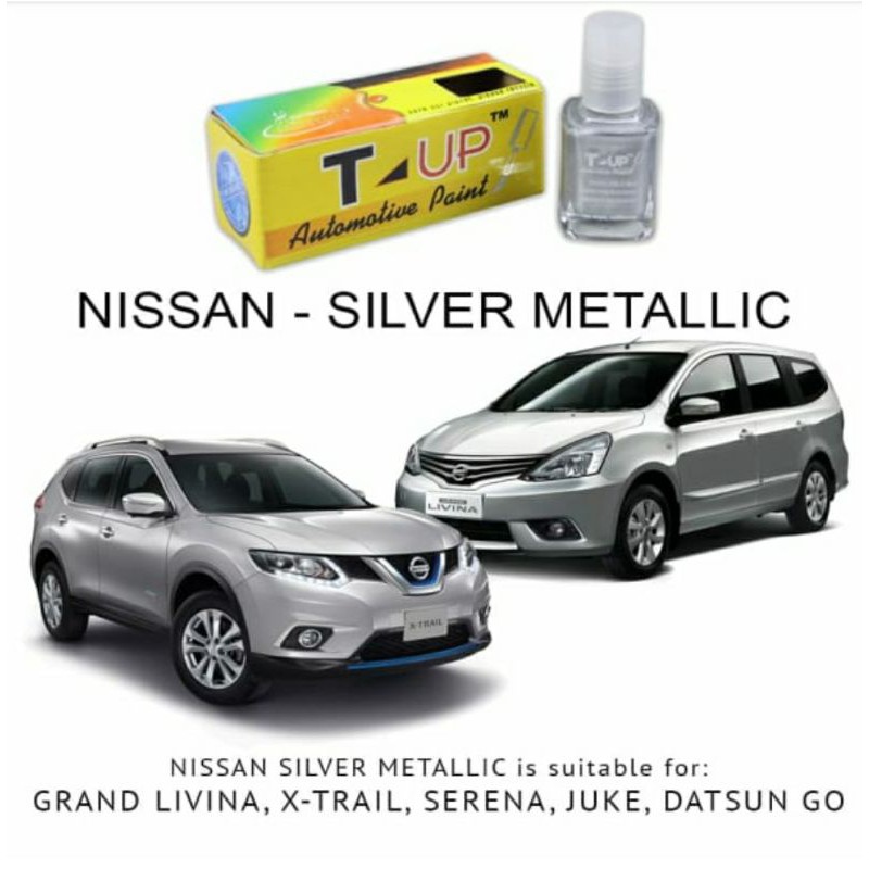 T-Up cat oles Nissan silver metallic contoh cat silver Nissan grand livina juke sample cat Serena