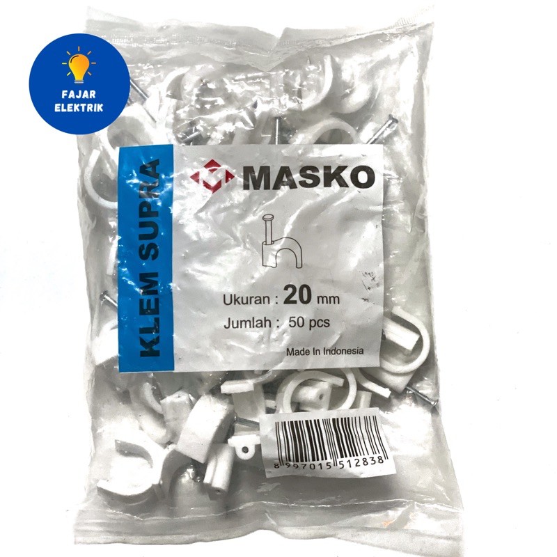KLEM KABEL NO 20 / KLEM KABEL PAKU BETON / KLEM KABEL LISTRIK / KLEM KABEL MASKO