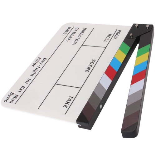 TaffSTUDIO Profesional Clapper Board Colorful Acrylic - TS-3EL -Putih