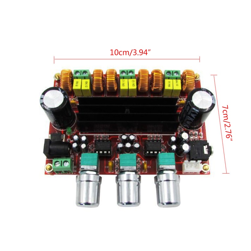 Btsg DC12V-24V 2.1 Channel TPA3116D2 Papan Amplifier Subwoofer BT Amp