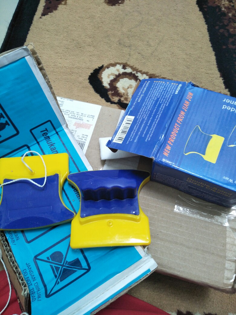 Pembersih Kaca Aquarium Magnet Double Sided Window Cleaner Pembersih Jendela Original