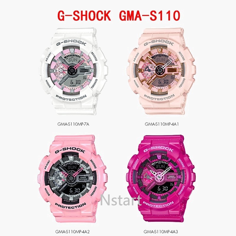 G-SHOCK GMA-S110MP Waterproof Ladies Watch Digital Watch Pink BABY-G BA110 Jam Tangan Wanita