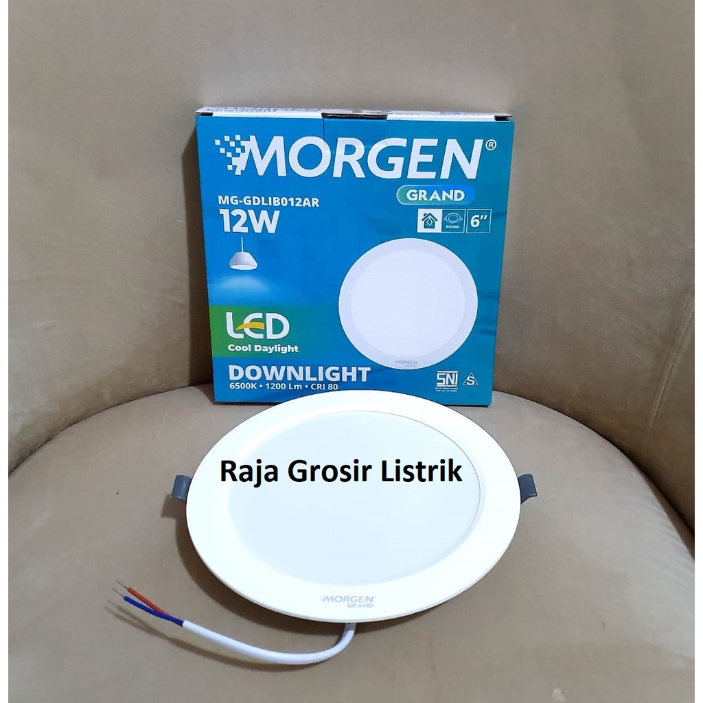 Morgen Downlight LED Model Bulat Grand Series IB Tanam 12 Watt White