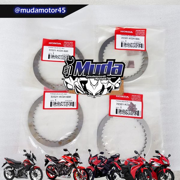 4 KEPING PIRINGAN PLAT GESEK OLD CB150R CBR150R K45 KPP CBU FI KARBU 22321-KGH-600 KAMPAS KOPLING PL