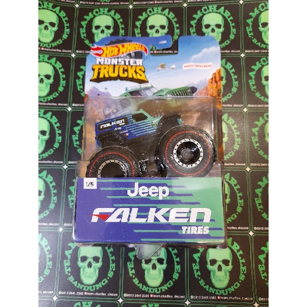 hotwheels monster truck jeep wrangler falken
