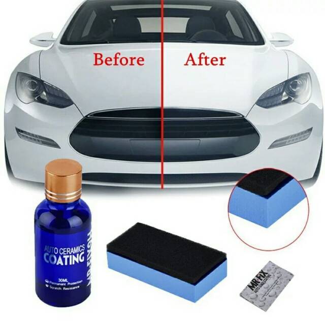 Paket Cairan Pelindung Cat Mobil Mr Fix 9H Nano Coating Ceramic Wa. Glossy Permanen Anti Fake Label