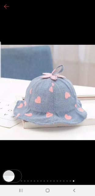 SUMMER HEART Cotton Hat TOPI anak perempuan