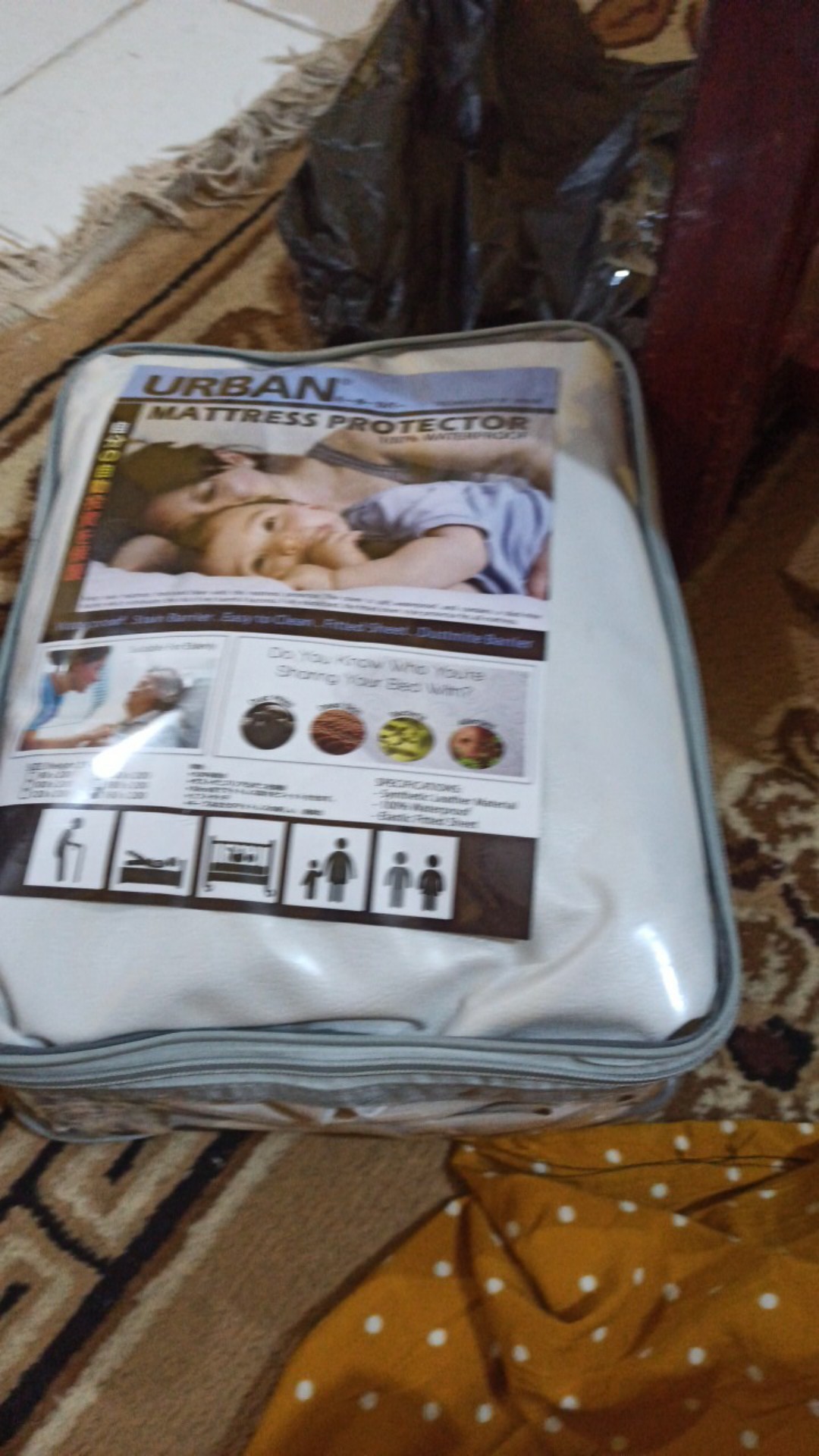 Bed Protector Urban Queen Size Sprei Waterproof 160x200 160 X 200 Cm
