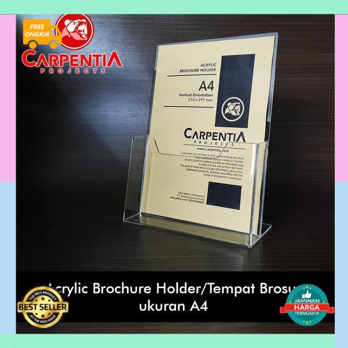 

COD Brochure Holder Acrylic/Tempat Brosur Akrilik A4 - Tipe A Bening /3 mm Paper Document